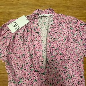 BNWT Zara Floral Crop Top